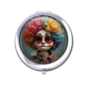 Compact Mirror, Pocket Mirror, Fashion Accessory, Make Up Mirror, Hand Mirror, Retro, Small Mirror, Hand Held Mirror, Rockabilly