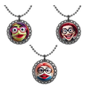 Pendant, Necklace, Puppet Necklace, Puppet, Puppet Pendant, Doll Necklace, Doll, Doll Pendant, Pop Art Necklace, Pop Art Pendant, Pop Art
