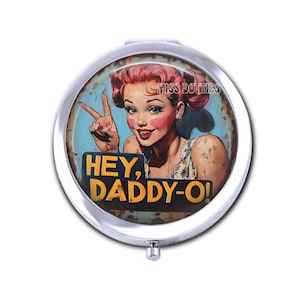 Compact Mirror, Pocket Mirror, Fashion Accessory, Make Up Mirror, Hand Mirror, Retro, Small Mirror, Hand Held Mirror, Rockabilly