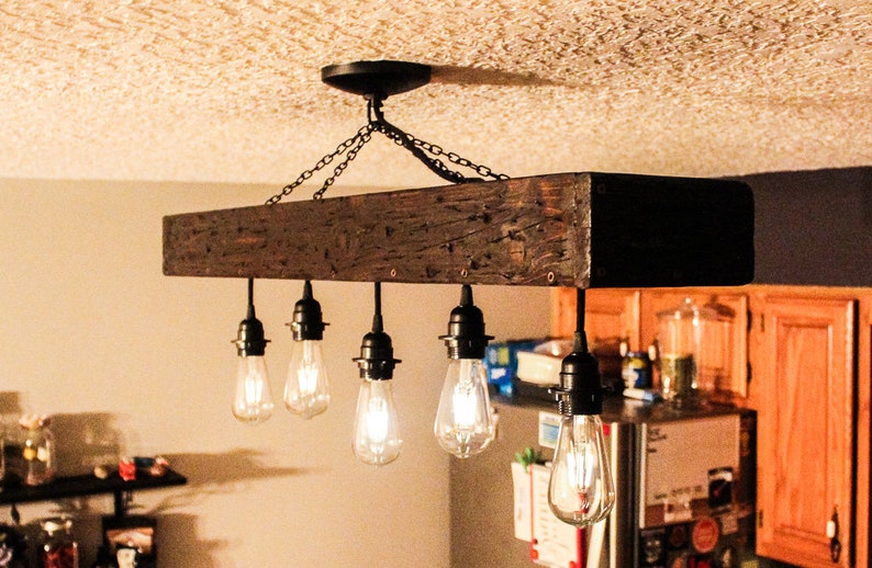 Rustic Farmhouse Light Fixture LED image 3