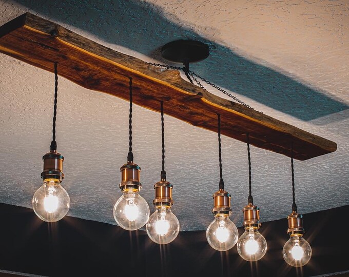 Live Edge Light Fixture Etsy