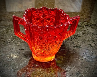 Vintage 1950s-1960s | L.G. Wright Glass Co. | Amberina Glass | Mid