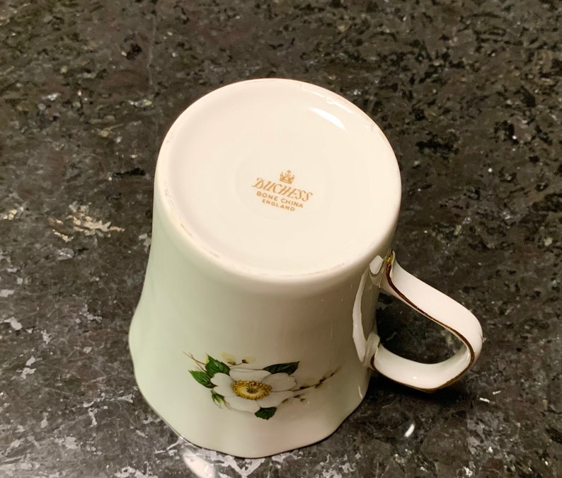 1970s Vintage Duchess Bone China Coffee Cup White Dogwood Etsy