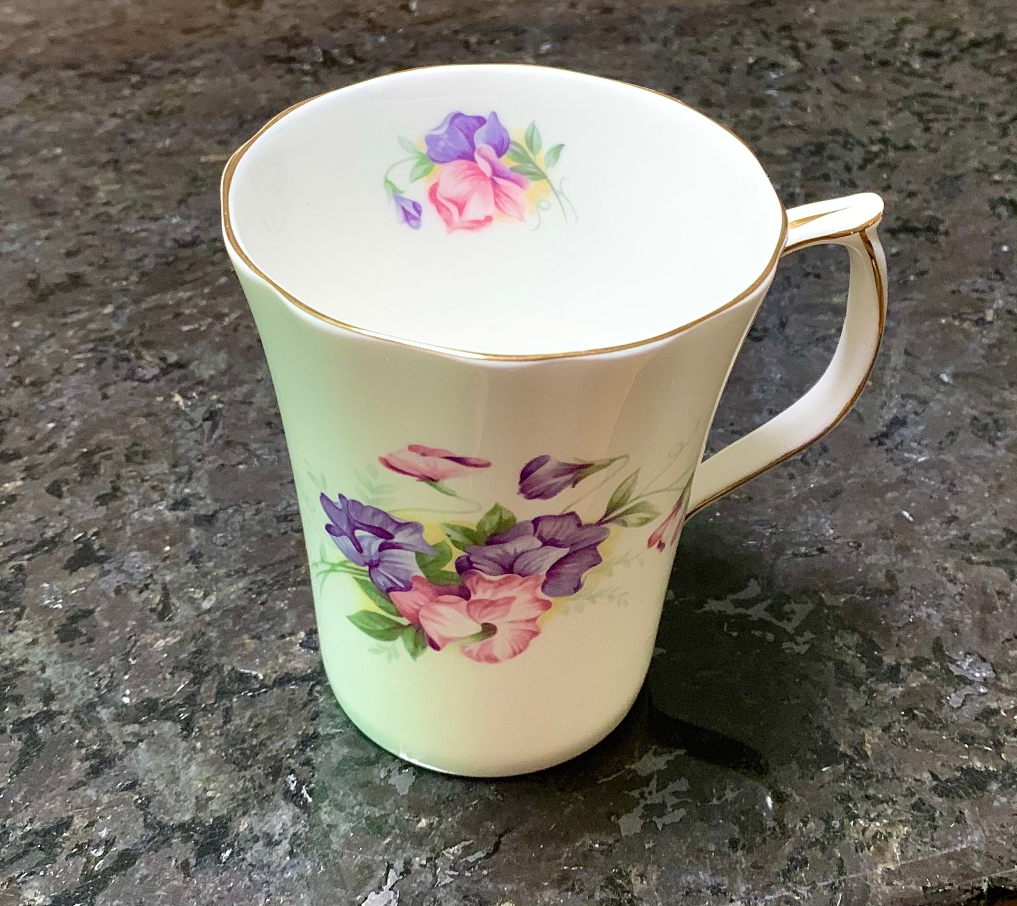 1970s Vintage Duchess Bone China Coffee Cup Violets Flower Etsy UK