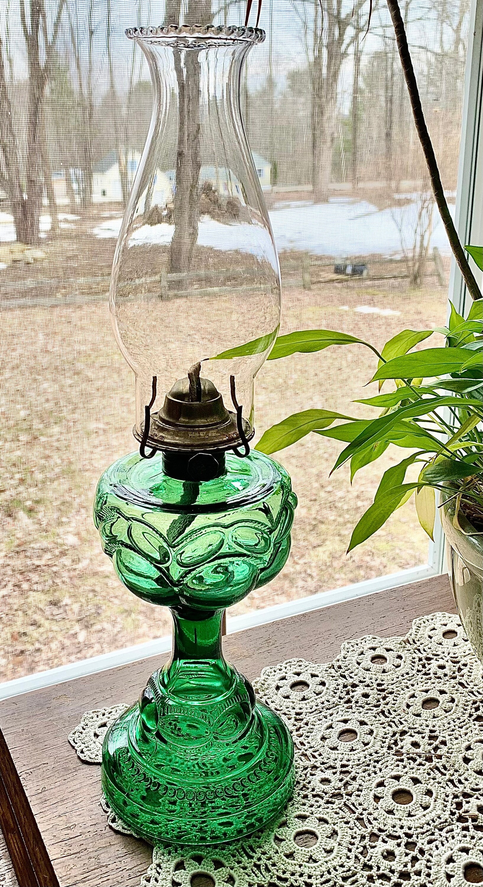 Tuanse 2 Pcs Oil Lamps for Indoor Use Vintage Hurricane Emergency Glass Oil  Lamps Large Lantern Classic Decorative Oil Lamp for Home Tabletop