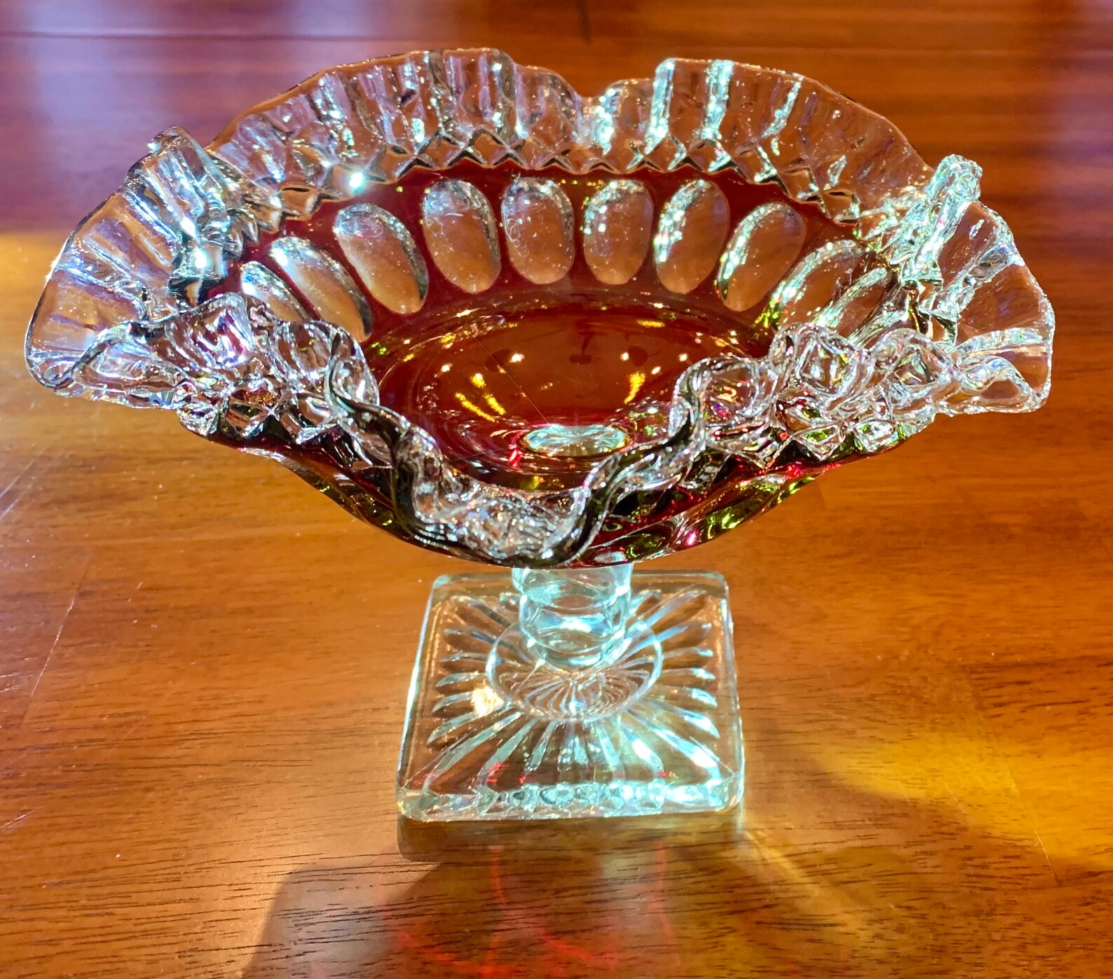 Vintage Westmoreland Glass Company Crystal and Ruby Red Etsy
