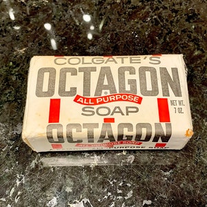 Antique 1900-1928 | Colgate Company's Octagon All Purpose | Large Sized Soap Bar