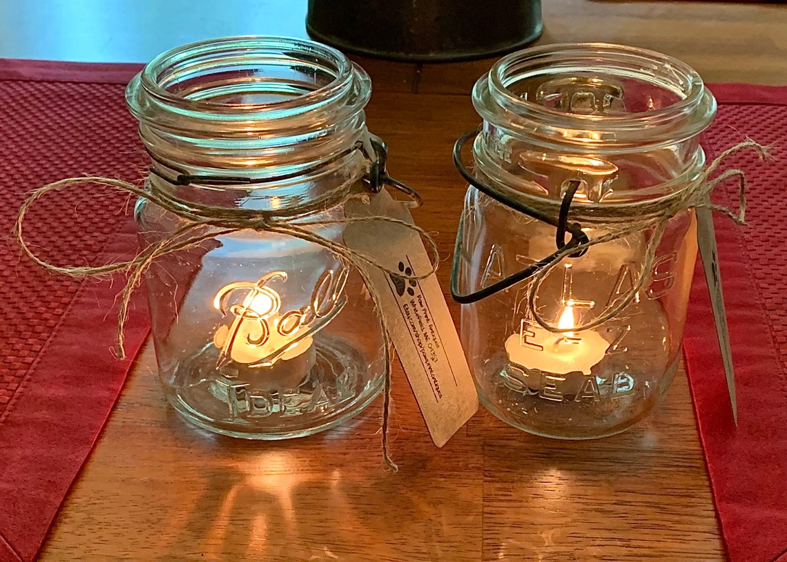 Tea Light Candle Centerpiece/wedding/gift Idea in Antique Etsy