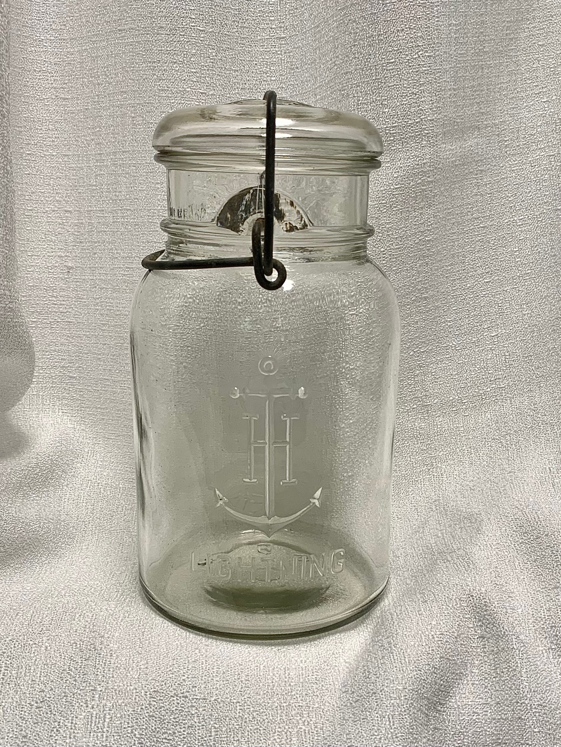 RARE Vintage 1930s Anchor Hocking Lightning Clear Quart 32 Etsy