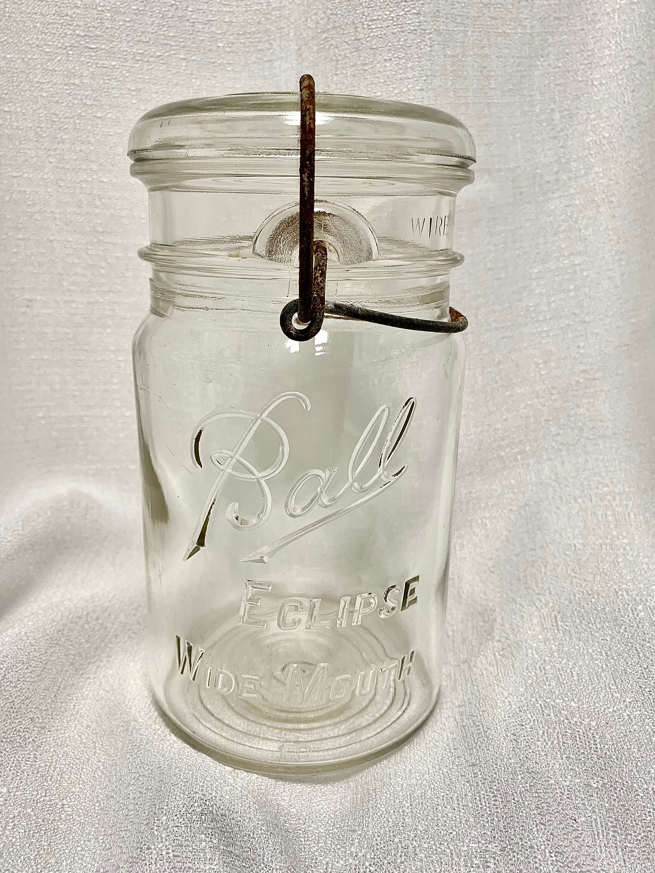 Decorative Glass Mason Jar with Metal Lid Large Mason Jars Wide Mouth,  47.5/61