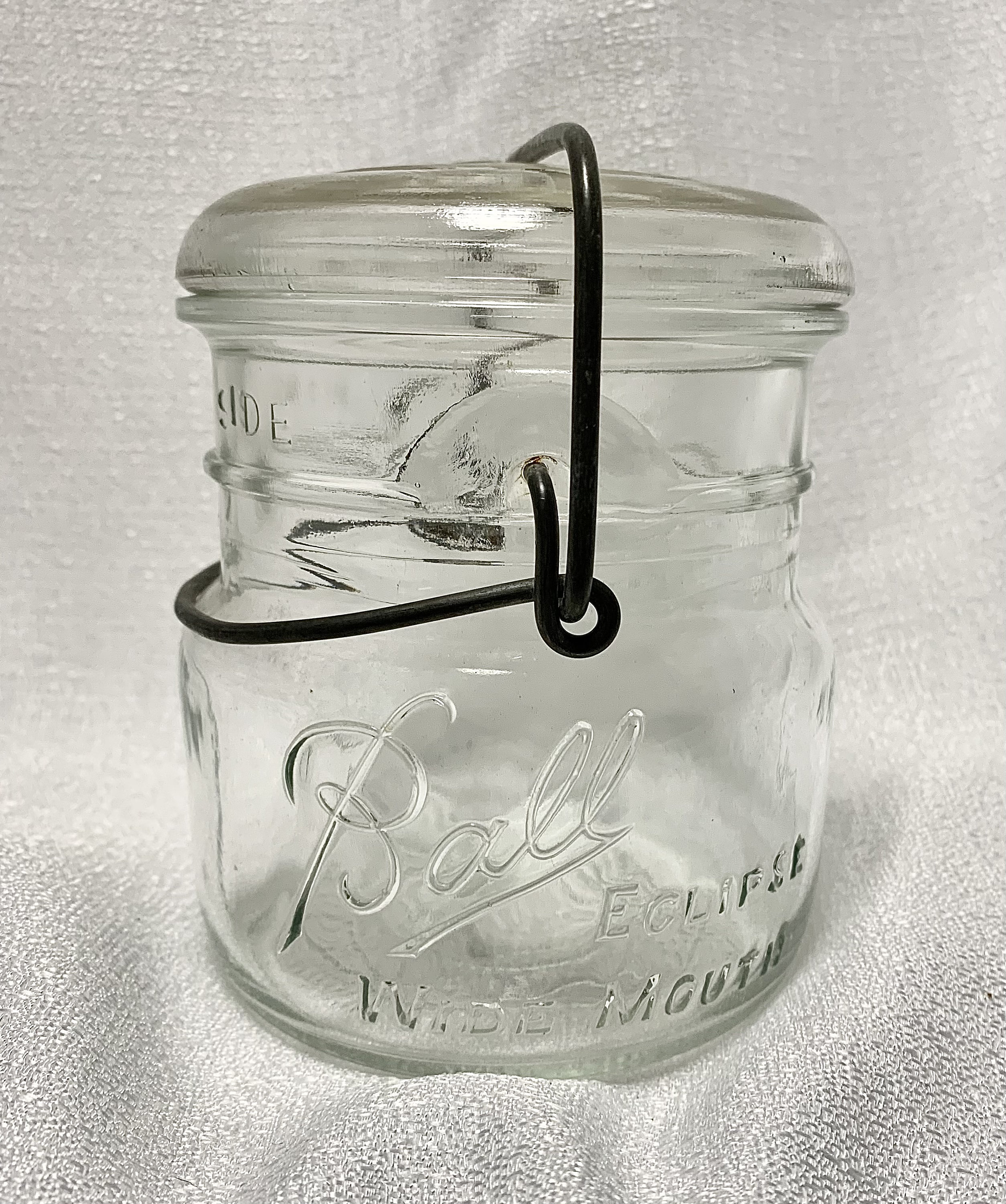 Vintage Ball Eclipse Wide Mouth Round Clear 'squat Pint' 16 Oz Glass