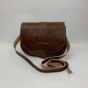 Women&#39;s Small Leather Cross-Body Purse/Shoulder Bag/High Quality Real Leather/All Handmade/Mediterranean Style/Free Leather Cream Protection