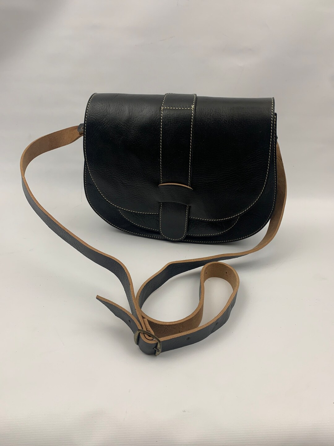 Large Leather Crossbody Handbags with Bow and Pearl Details