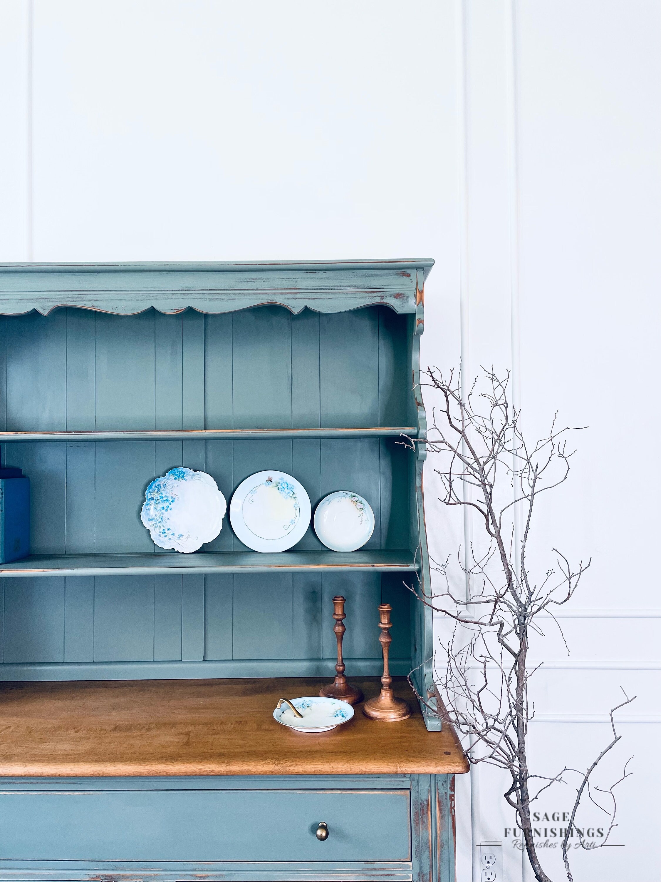 Farmhouse Hutch Kitchen China Hutch and Buffet Cottage Country Etsy