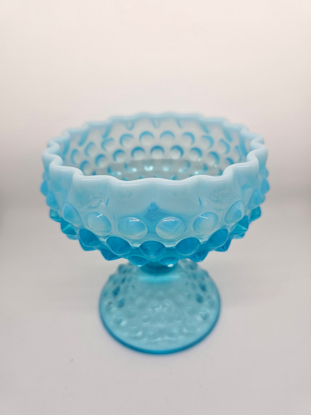 Vintage Fenton Hobnail Candy Dish: Opalescent Glass Collectible - Etsy