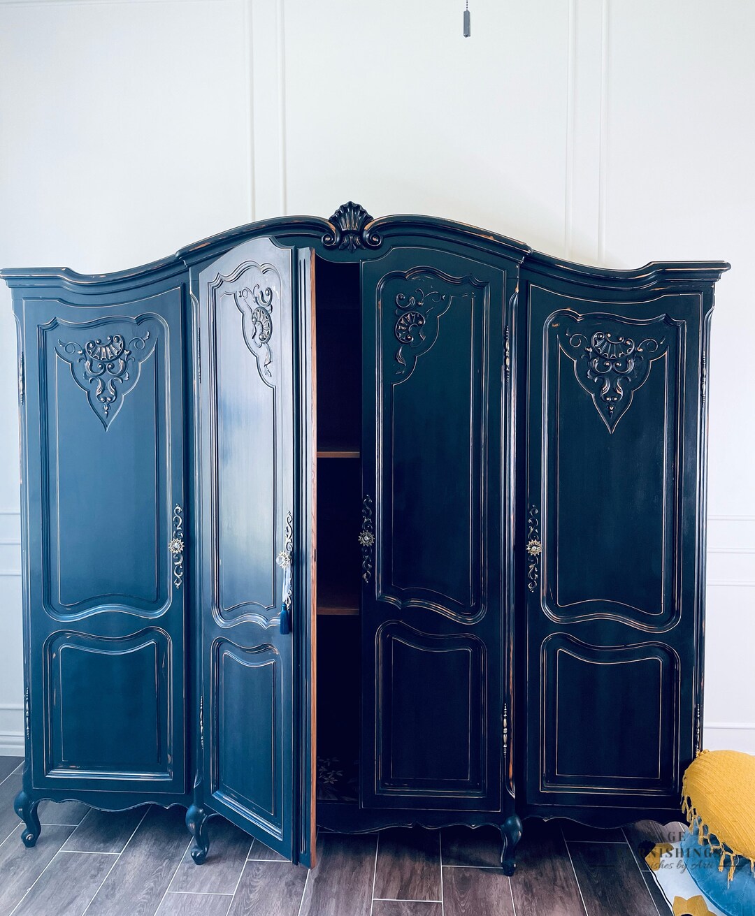 French Provincial Wardrobe Armoire Linen Farmhouse Etsy