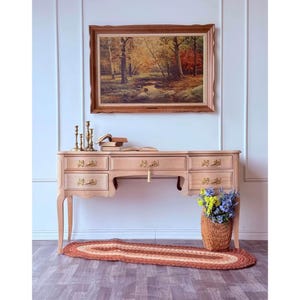 Rare Vintage French Writing Desk | Handmade in 1949 | Boutique Desk Home office | Vanity Makeup