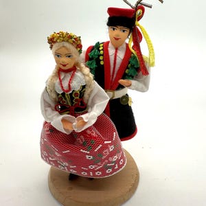 Handcrafted Polish Folk Art Dolls: Traditional Cultural Decor