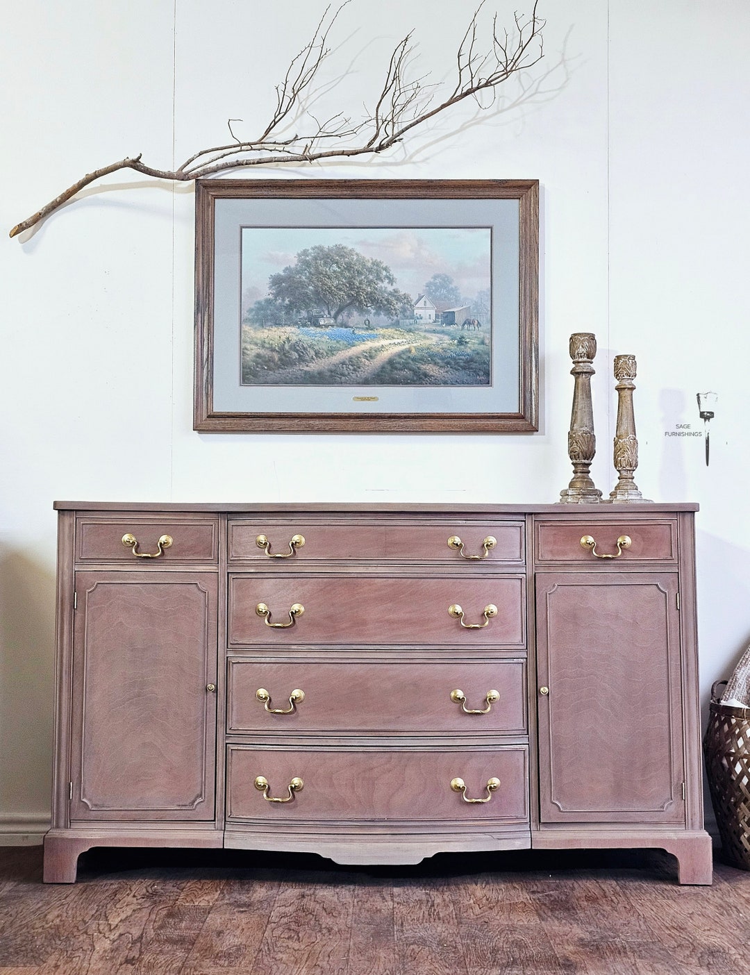 Antique Buffet Dining Room Sideboard Coffee Bar French Country Media