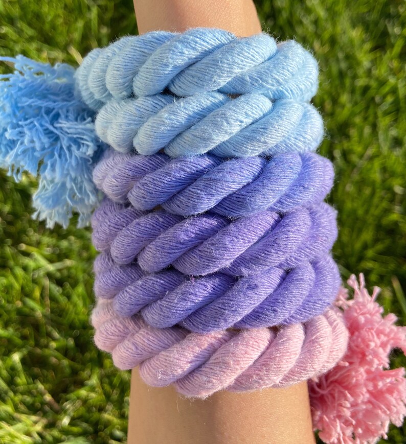 COTTON CANDY Soft Cotton Rope Dog Leash/lead pink Purple Etsy