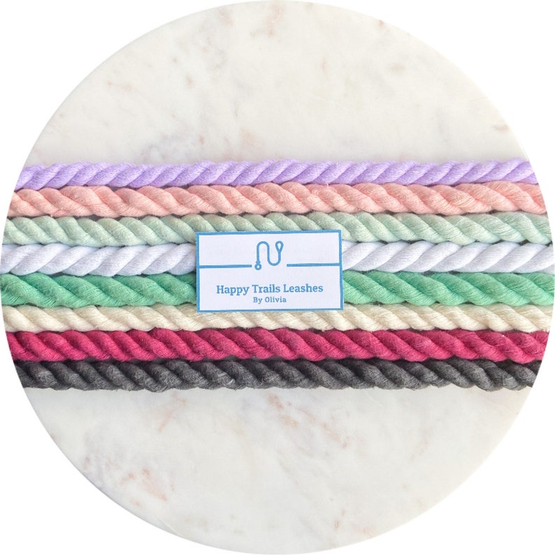 COTTON CANDY Soft Cotton Rope Dog Leash/lead pink Purple Etsy