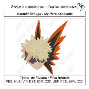 Katsuki: My Hero Academia - 4&quot;x4&quot; Digital Embroidery
