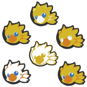 Chocobo: Final Fantasy - Digital Embroidery - 4"x4"