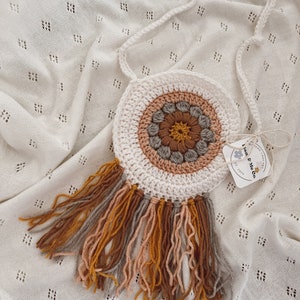 Flower power crochet tout-petit enfant fleur crossbody sac à main, sac à main petite fille, sac à main au crochet moderne, sac à main tout-petit, cadeau enfant, sac à main fleur