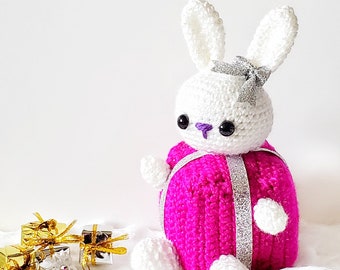 PDF PATTERN- Present Bunny- Crochet Pattern