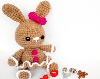 PDF PATTERN - Gingerbread Bunny - Crochet Pattern