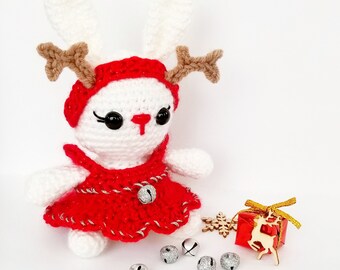 PDF PATTERN- Reindeer Bunny- Crochet Pattern
