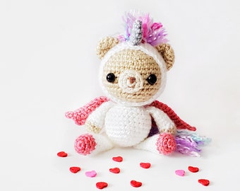 PDF PATTERN- Unicorn Teddy- Crochet Pattern