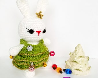 PDF PATTERN- Christmas Tree Bunny- Crochet Pattern