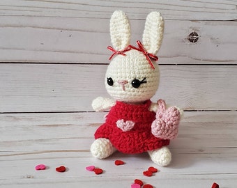 PDF PATTERN- My Bunny Valentine - Crochet Pattern