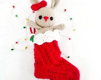 PDF PATTERN- Stocking Bunny- Crochet Pattern