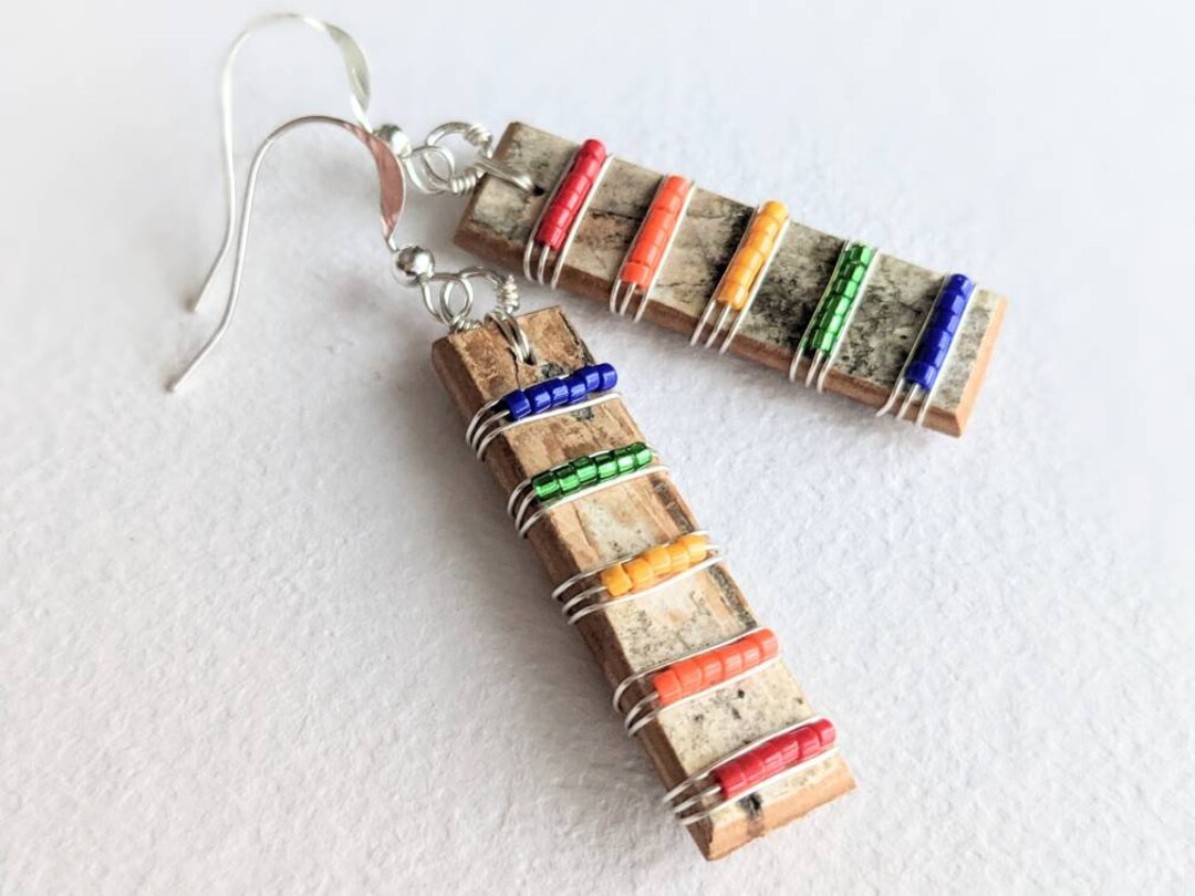 Colorful Rainbow Earrings,long Colorful Earrings,glbtq Pride Jewelry ...