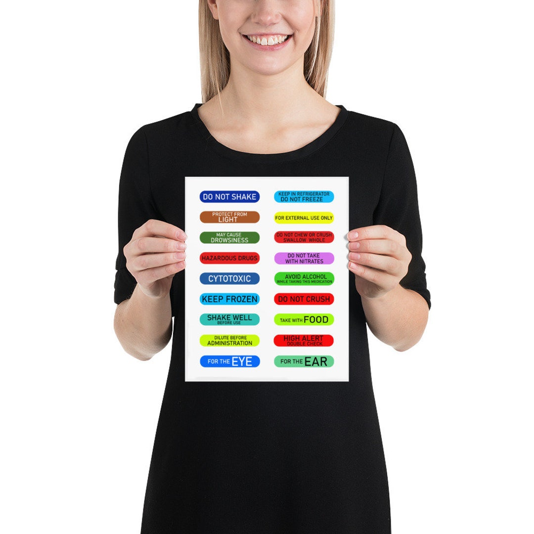 8x10 Funny Pharmacy Medication Warning Poster! Pharmacy Gift, Funny ...