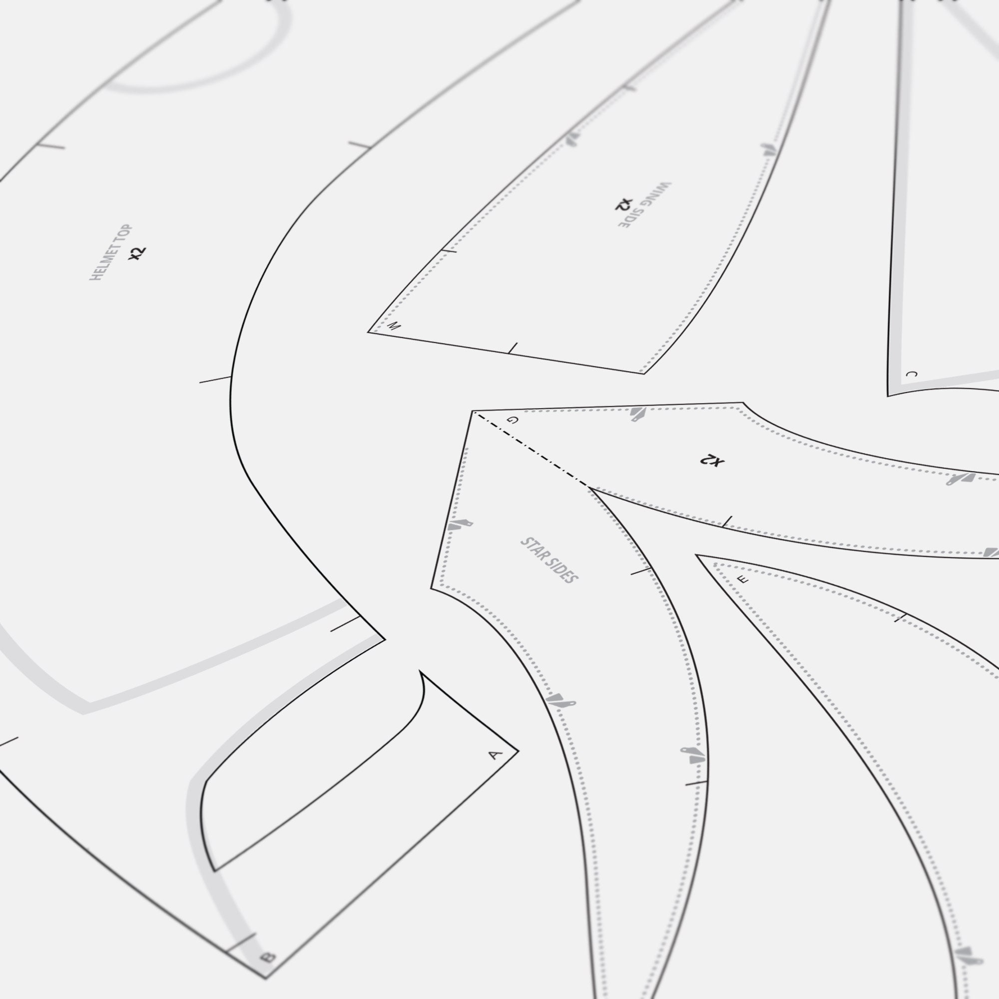 Space Helmet Foam PATTERN / TEMPLATE Etsy