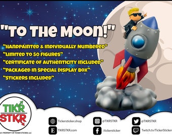 Hand Painted "To The Moon!" Desktop Figurine - Limited To 50 Figures  - READY TO SHIP | 3D Resin Printed Wallstreetbets Collectible |