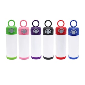 12oz Sublimation Tumbler Kids Water Bottles With Pop Up Handle Lid