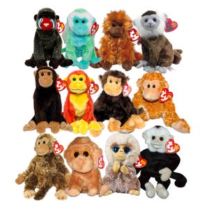 Ty Beanie Babies Monkeys Chopstix Mooch Bonsai Fumbles Swinger Charlie Weaver Monroe Zoomer