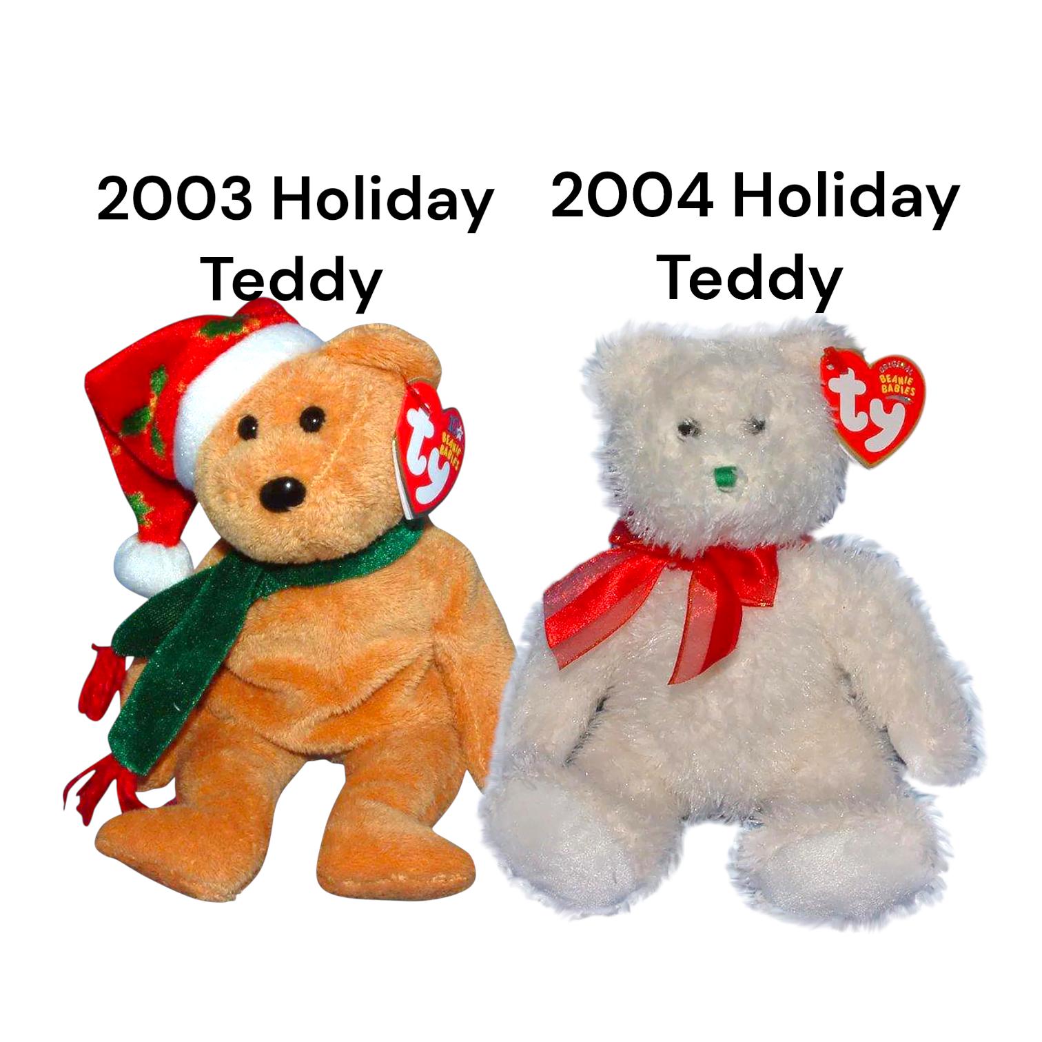 Ty Beanie Babies クリスマス ホリデー テディベア 1997年、1998年