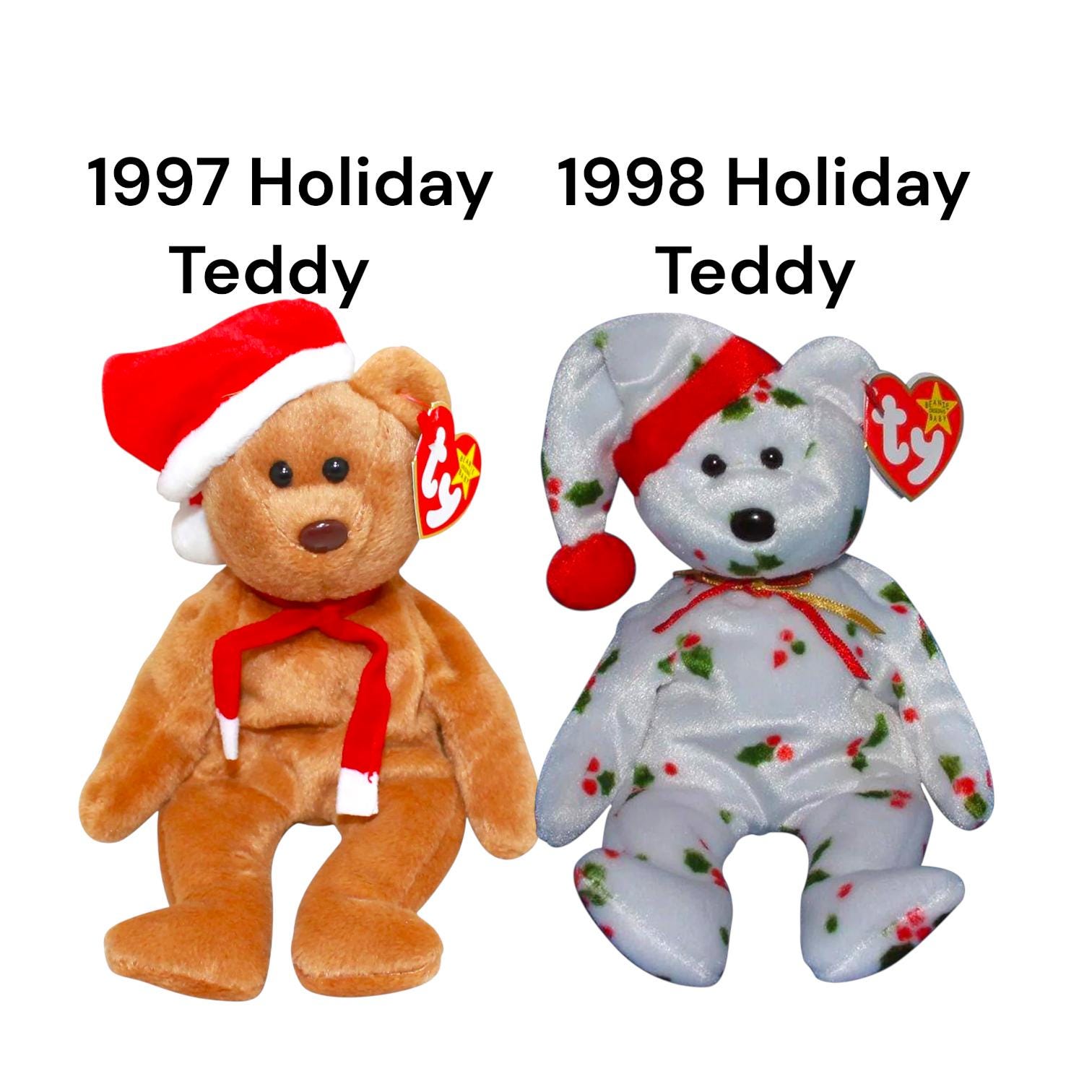 Ty Beanie Babies クリスマス ホリデー テディベア 1997年、1998年