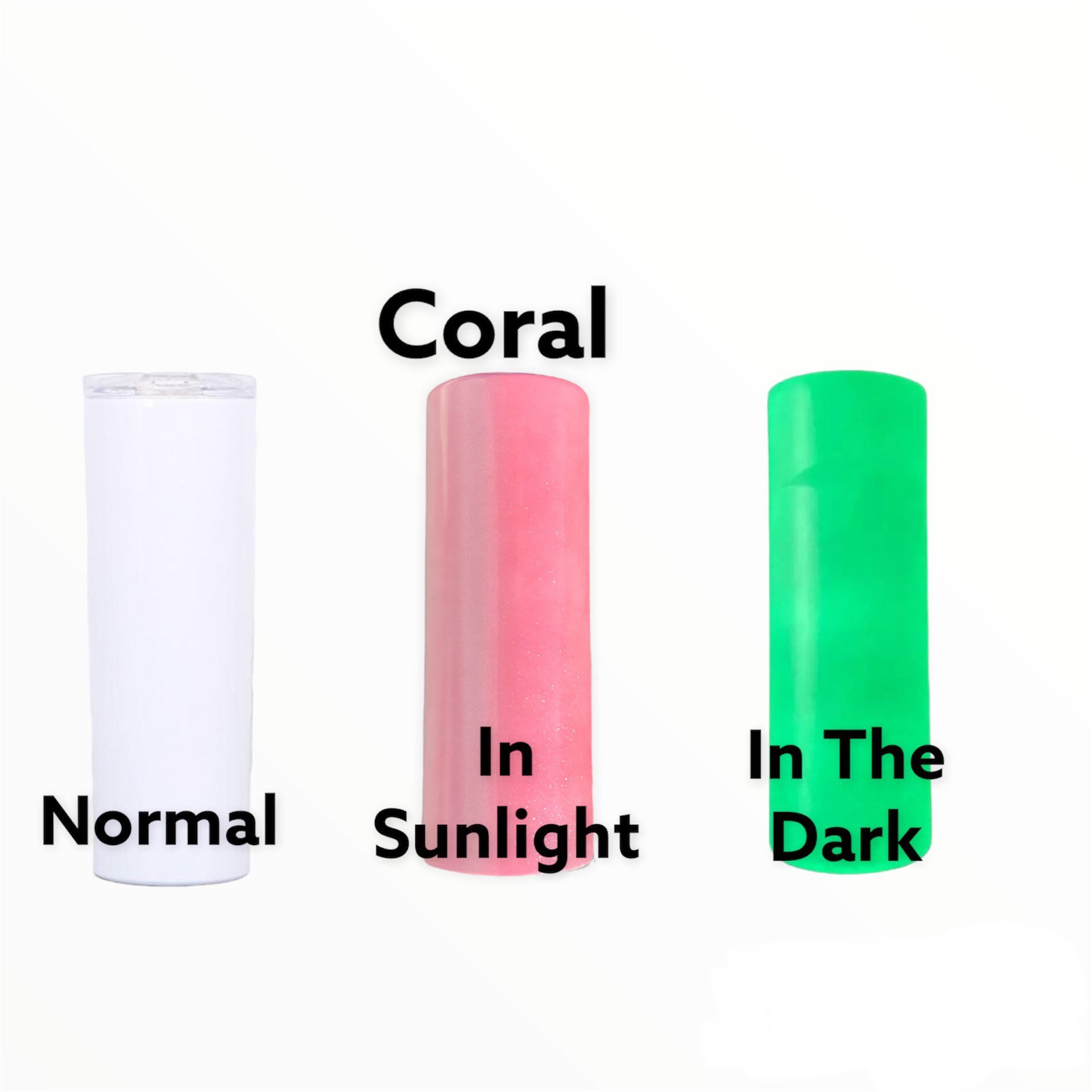20oz UV and Glow in the Dark 3 in 1 Color Changing Straight Etsy