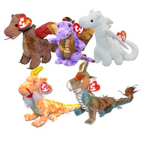 Ty Beanie Babies Dragons Legend, Scorch, Magic, Looong, Zodiac Dragon