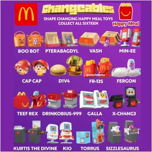 McDonald’s Changables 2026 Happy Meal-leksaker #1-#16 Nya i förpackning