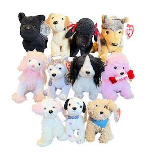 Ty Beanie Babies Dogs Sugarpup, Sarge, Scottie, Gigi, Frolic, Pup In Love, Divalightful, Mukluk, Dizzy, Magic