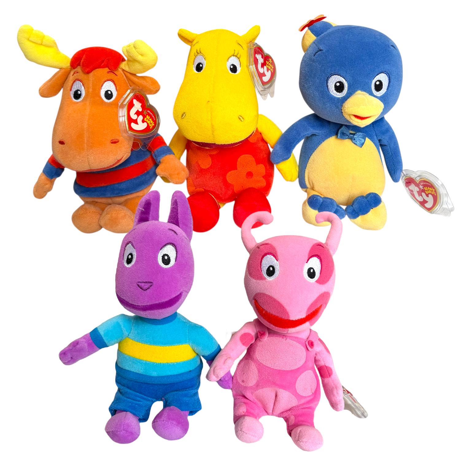 Ty Beanie Babies The Backyardigans Characters Tasha, Tyrone, Pablo, Uniqua, Austin