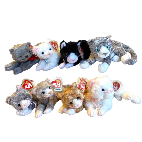 Ty Beanie Babies 猫 ぬいぐるみ 4体セット Ty Beanie Babies Cats Rhapsody, Aria, Bianca, Purr, Gypsy