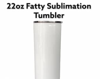 Vaso de sublimación recto en blanco FATTY de 22 oz